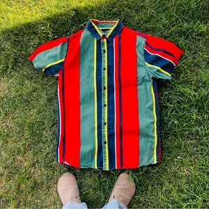 PacSun Vibrant Striped Button Down Shirt